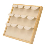 Maxbell Earring Display Stand Holder Jewelry Organizer Wooden for Ornament Home Use White