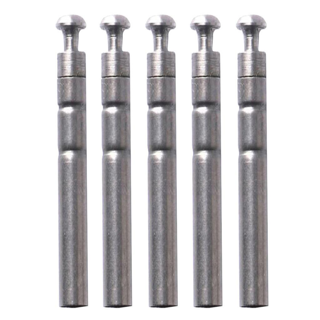 Maxbell Maxbell 5pcs Stainless Steel Rod Tip Top Swivel Rotating Ring Inner Diameter 1.3mm