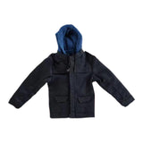 Maxbell 1/12 Scale Figure Doll Jacket with Hood Clothing Accessory Miniature Clothes Black
