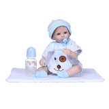 Maxbell Reborn Adorable 16 inch Doll Lifelike Silicone Baby Doll Pacifier Bottle Set