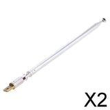Maxbell 2xReplacement 6 Sections Telescopic Antenna Aerial for Car Phone Radio TV