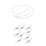 Maxbell Punk Steel Snake Chain Link Eyeglass Sunglass Cord String Strap +25 Holder Ends