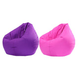 Maxbell 2PCS Large Adult Size Bean Bag Cover Toy Clothes Storage Purple, Rose Red