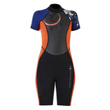 Maxbell Maxbell Women One-piece Wetsuit Back Zip Diving Swimwear Short Sleeve Dive Suit XL