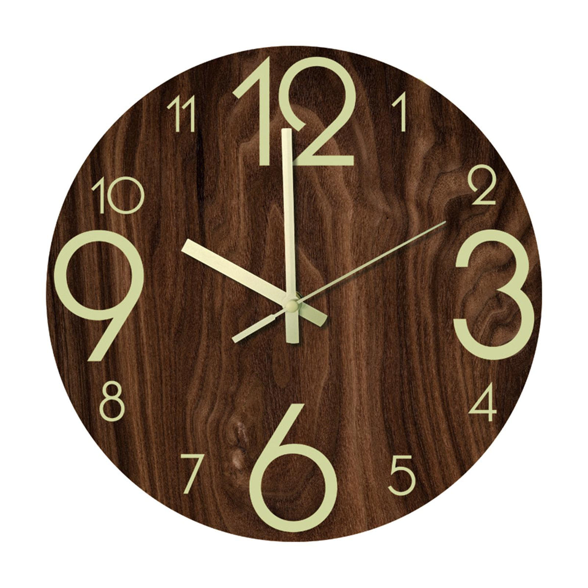 Maxbell Maxbell Modern Acrylic Luminous Wall Clock 12'' Silent Glow in Dark Clock Home Decor B