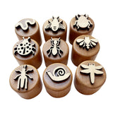 9x Wooden Stamps DIY Craft Creative for Art Kindergarten Toys Education Toys