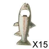Maxbell 15xRainbow Stainless Steel Trout Fish Bottle Opener Fridge Magnetic Magnet