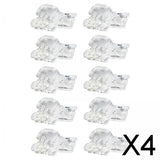 Maxbell 4x20pcs Quick Shoelace Lock Shoe Strings Cord Buckle Toggle Stopper Clear