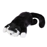 Electric Rolling Cat Stuffed Animal for Holiday Birthday Gift Bedtime Friend black