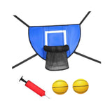 Maxbell Mini Trampoline Basketball Hoop Goal Game Easy Install Lightweight Backboard blue