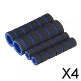 Maxbell 4x4 in 1 Motorcycle Foam Nonslip Handlebar Hand Grips Cover Set Gloves Blue