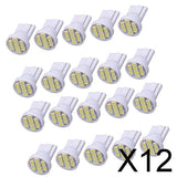 Maxbell 12x20 Pieces T10-1206-8SMD White LED Instrument Dash Panel Gauge Light Lamps