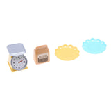 Maxbell 4Pcs 1:12 Dollhouse Miniature Kitchen Scale Flour Bag Plates for Dining Room