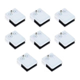 8Pcs Glass Clamp 8-10mm Stainless Steel Bracket for Staircase Indoor Balcony white