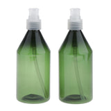 Maxbell 2x 300ml Pump Bottle Travel Shampoo Lotion Conditioner Dispenser Green+Clear
