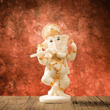 Maxbell Ganesh Figurine Resin Lord Ganesha Sculpture for Meditation Room White