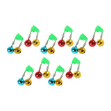 Maxbell 10x Fishing Rod Lure Alarm Bell with Double Ring Bells for Fishing Beginners Colorful Clip