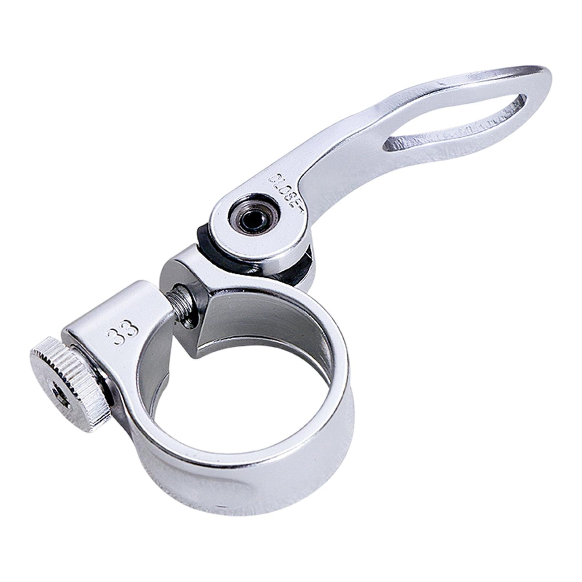 Bike Seatpost Clamp Replace Easy to Install Quick Release for Mountain Bikes Silver