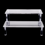 Maxbell Acrylic Cosmetics Storage Rack Detachable Model Figures Display Stand 2-Tier - Aladdin Shoppers