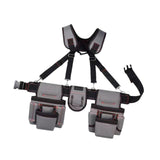 Maxbell Tool Belt with Suspenders Dad Gift Pack Organizer for Adults Family Plumbing Gray