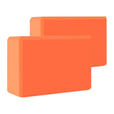 Maxbell 2x Yoga Blocks Anti Slip Yoga Prop Accessories for Indoor Sports Gym Fitness Orange