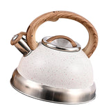 Maxbell Whistling Kettle Anti Scald Cookware Stainless Steel for Outdoor Fishing BBQ White