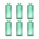 Maxbell 6x Glass Bud Vases Flower Arrangement Display for Office Living Room Kitchen Green