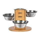 Maxbell Elevated Cat Bowls for Cats and Small Dogs Stable Stainless Steel Pet Dishes