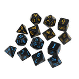 Maxbell 14 Pieces Polyhedral Dices D4-d20 for Board Game Role Playing Game Card Game Style D