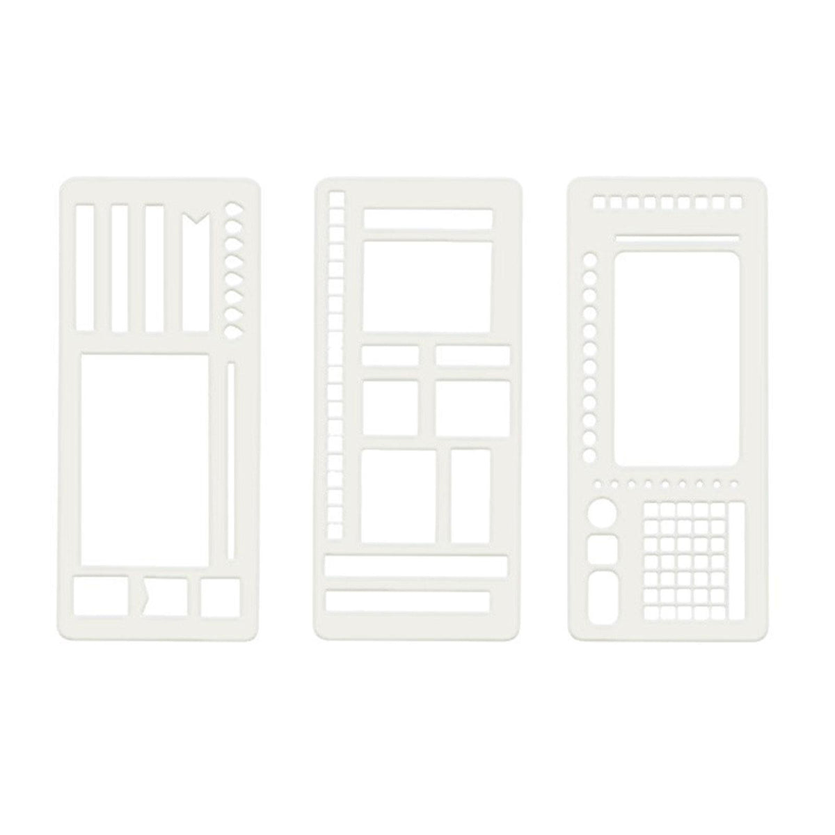3x Journal Stencil Planner Stencils for Diary Planning Holiday Cards Drawing