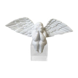 Angel Figurine Cute Craft Collectible Figurine for Desktop Home Office House White