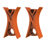 Maxbell 2Pcs Violin Stopper for Bow Instrument Accessories Easy to Use Learning Practice orange