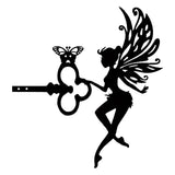 Maxbell Fairy Silhouette Statue Garden Art Sculpture for Patio Fence Roof Mount