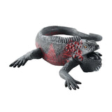 Maxbell Simulation Lizard Figurine Compact Art Reptile Model for Gift Apartment Cafe Gray
