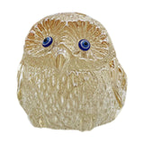 Maxbell Owl Statue Art Gift Feng Shui Sculpture for Office Table Centerpiece Cabinet Champagne