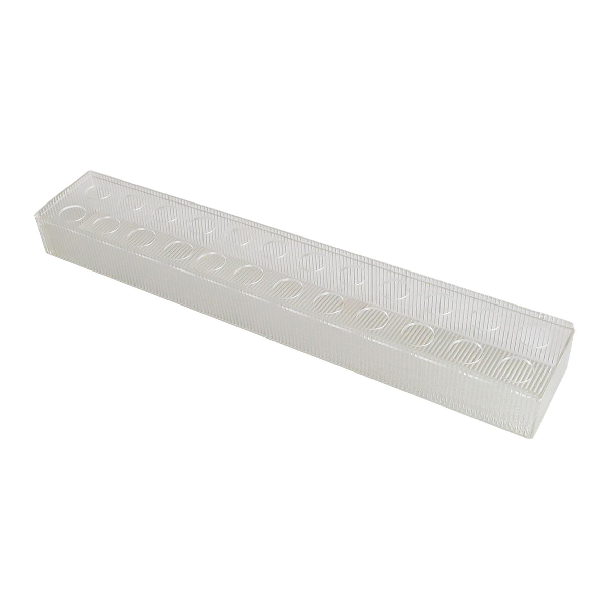 Maxbell Maxbell Acrylic Flower Vase Centerpiece Shelf Long Decorations with Vertical Stripes 60x10x6.5cm