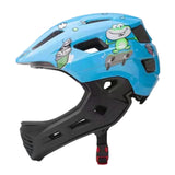 Maxbell Kids Bike Helmet Cycling Helmet Outdoor Activities Portable Full Face Helmet Blue Frog