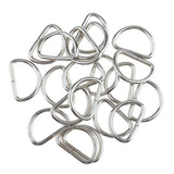 Maxbell 200pcs Alloy DIY D Rings Dee Rings for Crafts Webbing Strapping 15x10x2mm