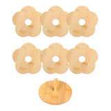 Maxbell Coffee Table Coasters with Holder Rustic Cup Pads for Indoor Outdoor Hot Pot 6pcs and 12cm