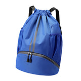 Maxbell Maxbell Drawstring Backpack Daypack Sturdy Basketball Bag for Hiking Travel Climbing Blue