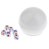Maxbell Dice Guessing Game Set Globular Dice Cup Shaker with 6pc Digital Dice White - Aladdin Shoppers