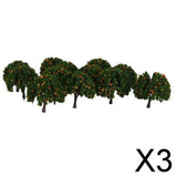 Maxbell 3x20pcs Model Orange Fruit Trees Train Railway Layout Scale 1/100 6CM