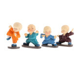 4pcs Little Monk Figurines Kungfu Monks Statue Car Decoration Crafts Style 2