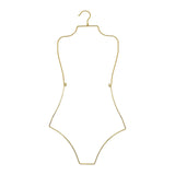 Maxbell 2xSwimsuit Hanger Display Hanger Lingerie Hanger for Boutique Beachwear Adults Gold