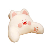 Maxbell Backrest Pillow Decor Waist Support Pillow for Watching Home Pink and White