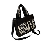 Maxbell Canvas Tote Bag Multipurpose Women Shoulder Bag for Traveling Everyday Shopping black