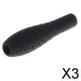 Maxbell 3xSilicone Pen Case Flat Capacitor Pen Holder Cover for Apple Pencil  black