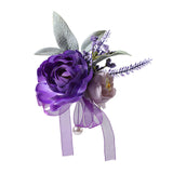 Maxbell Artificial Men's Rose Boutonniere Decor Wedding Boutonniere for Centerpieces
