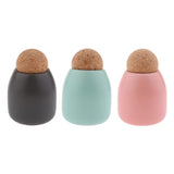 3Pcs Food Storage Jar Kitchen Canister Pot with Ball Cork Stopper 500ml
