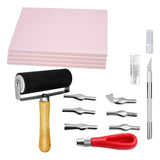 Maxbell Maxbell Stamp Making Kit Printing with Cutter Tools Rubber Block Stamp Carving Block With Carving Knife